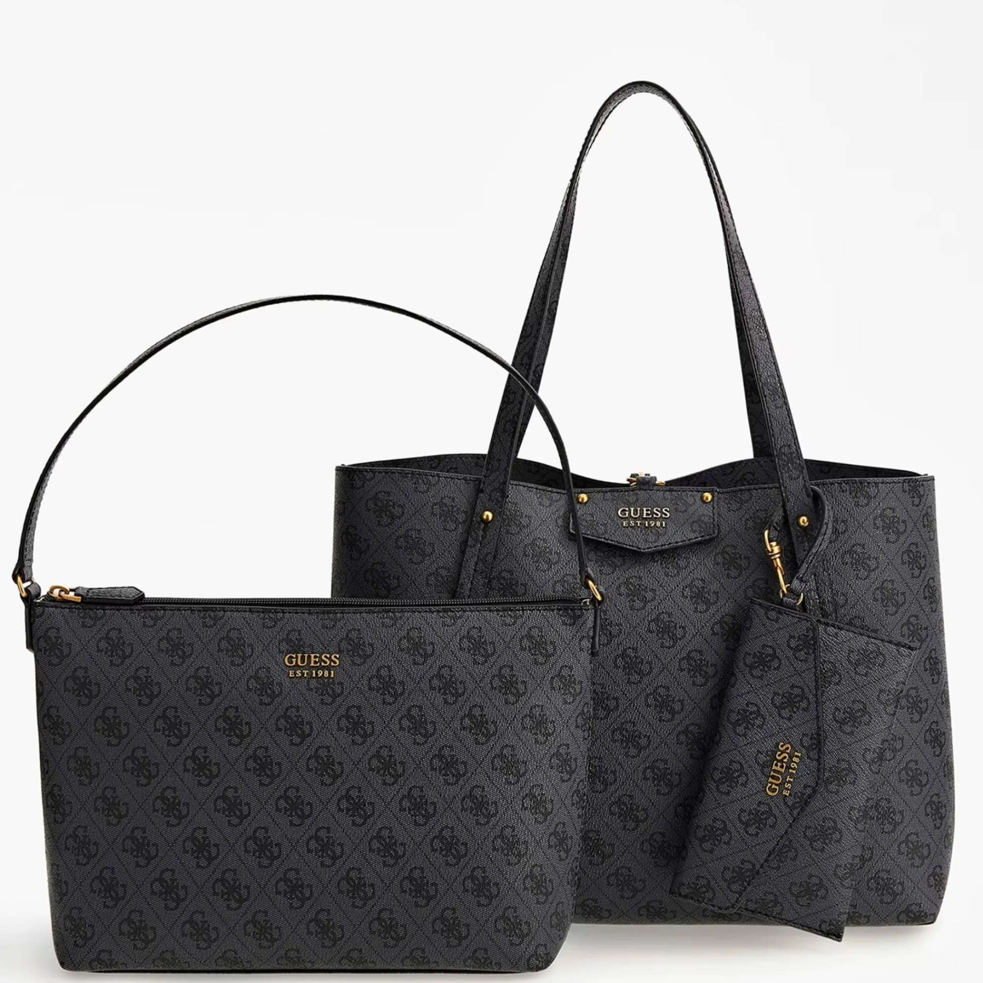 Guess Sacs Cabas*Sac cabas Eco Brenton motif logo 4G Noir Multi