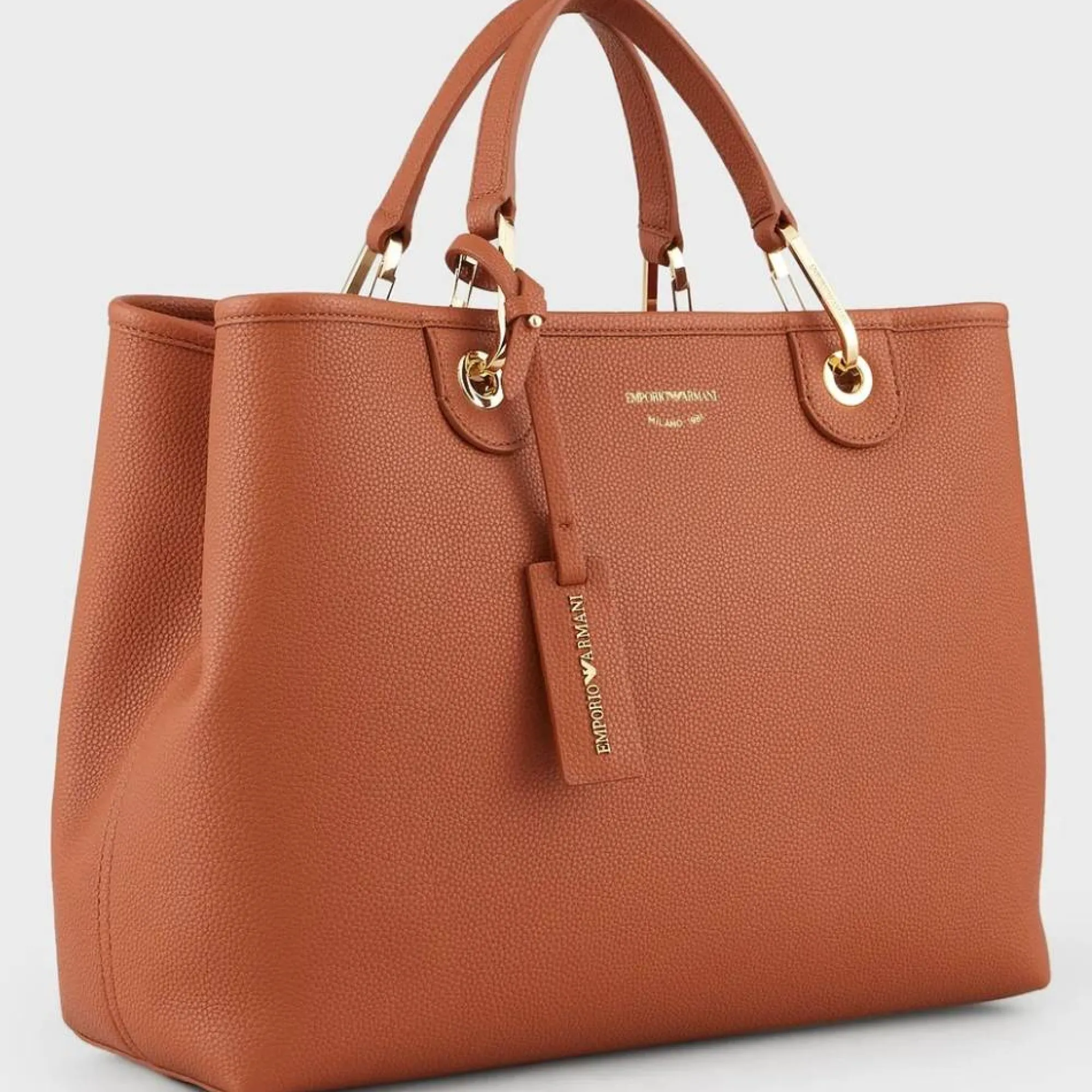 Emporio Armani Sacs À Main*Sac cabas moyen MyEA Bag bijouterie doree Cuir