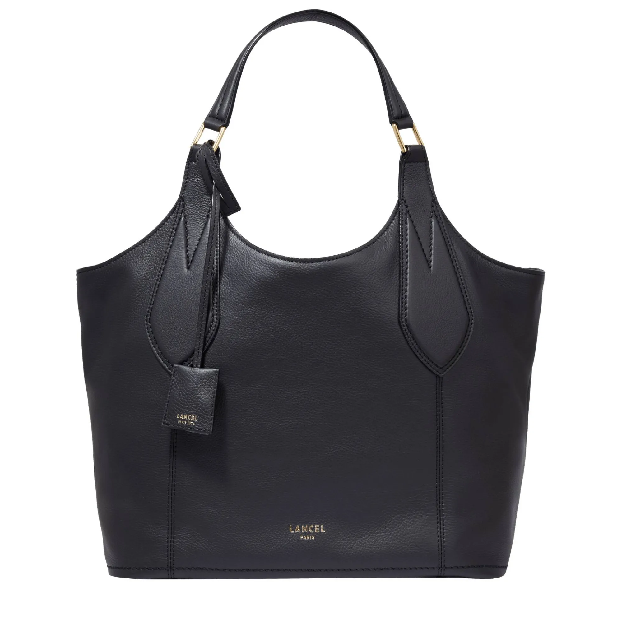 Lancel Sacs Porté Épaule*Sac cabas souple M Alphonse en cuir Noir