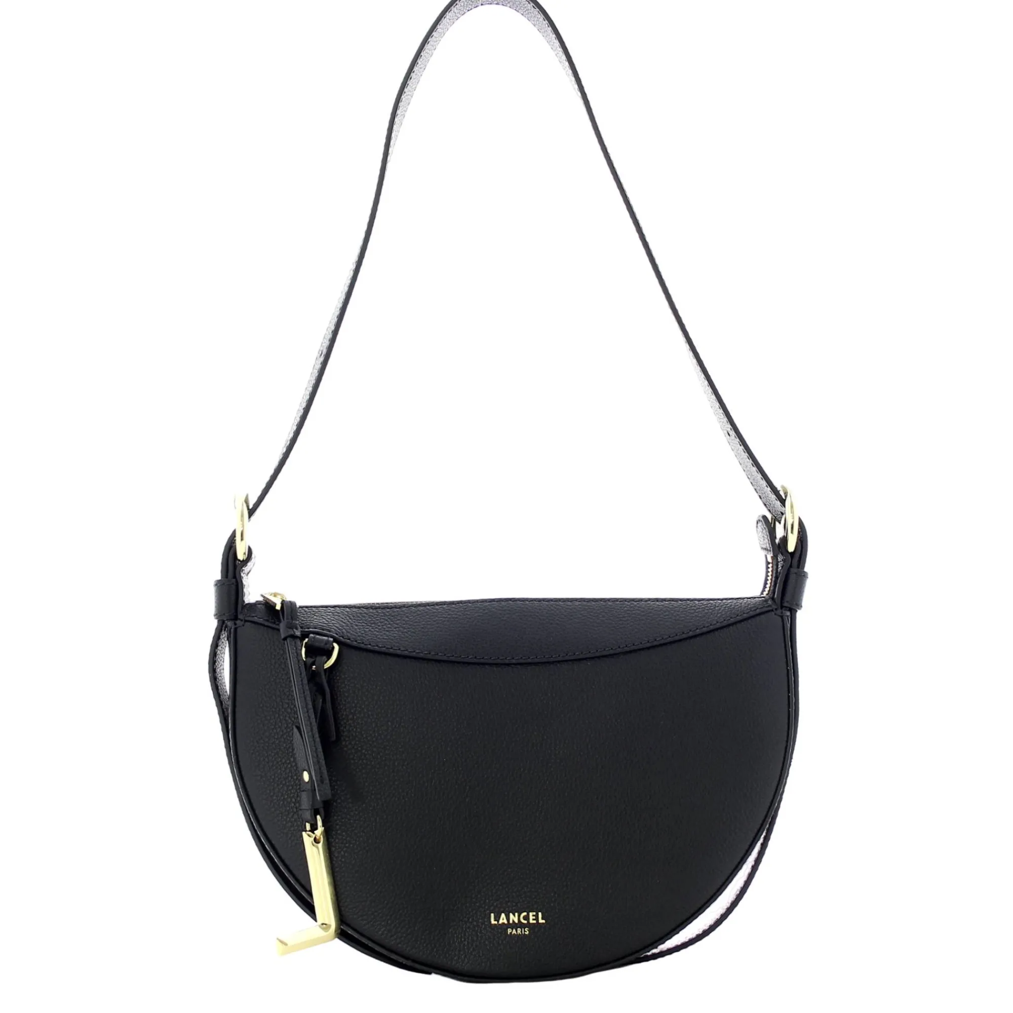 Lancel Sacs Porté Épaule*Sac demi-lune Faubourg en cuir graine