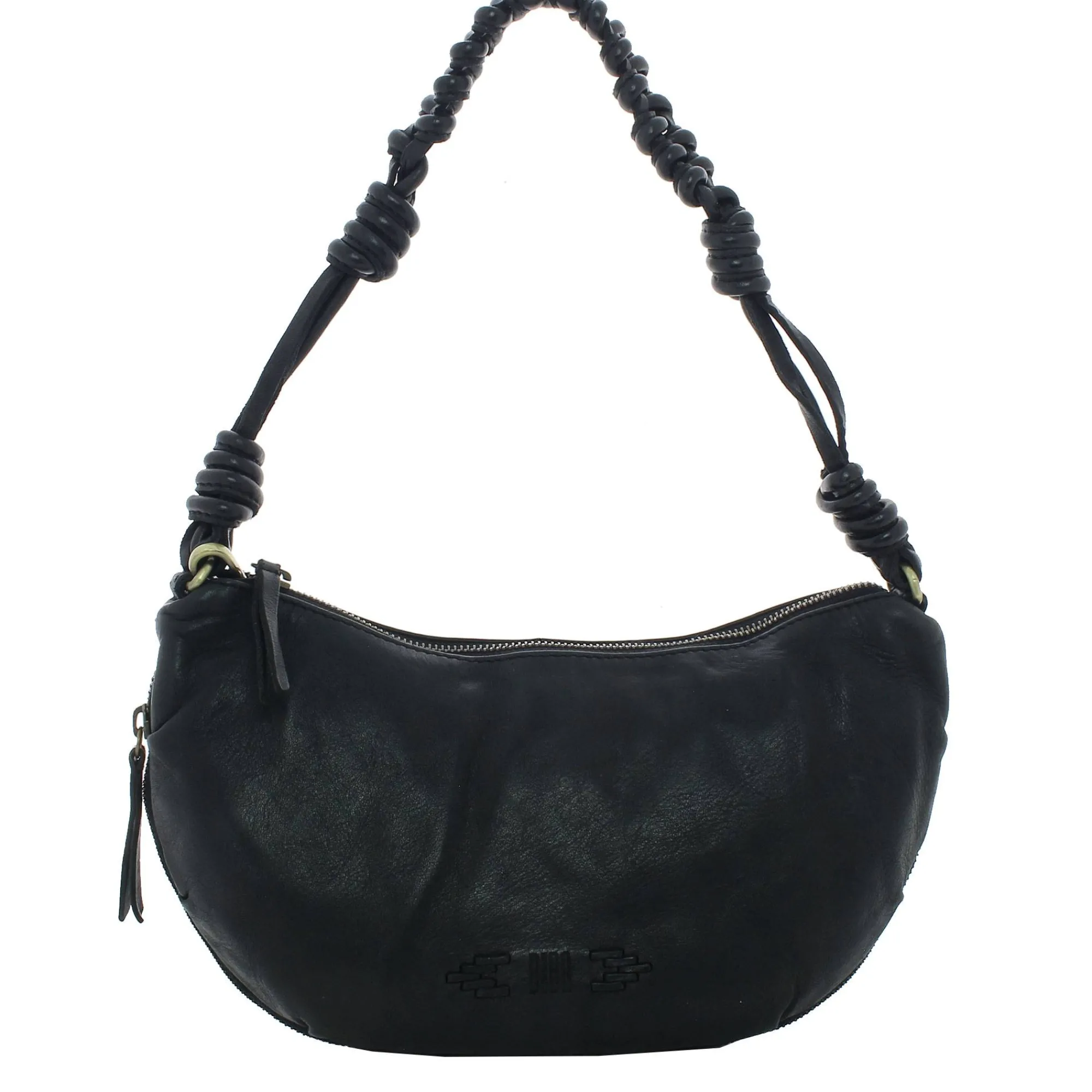 Biba Sacs Porté Épaule | Sacs Bandoulière*Sac demi-lune Niland a bandouliere en cuir Negro