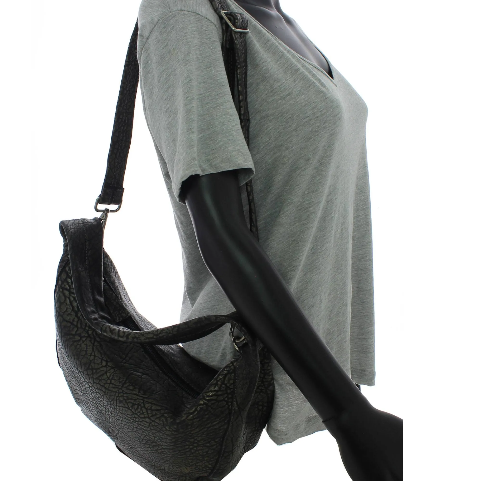 Biba Sacs Bandoulière | Sacs Porté Épaule*Sac epaule Crisfield Glow cuir crispe metallise Bronze
