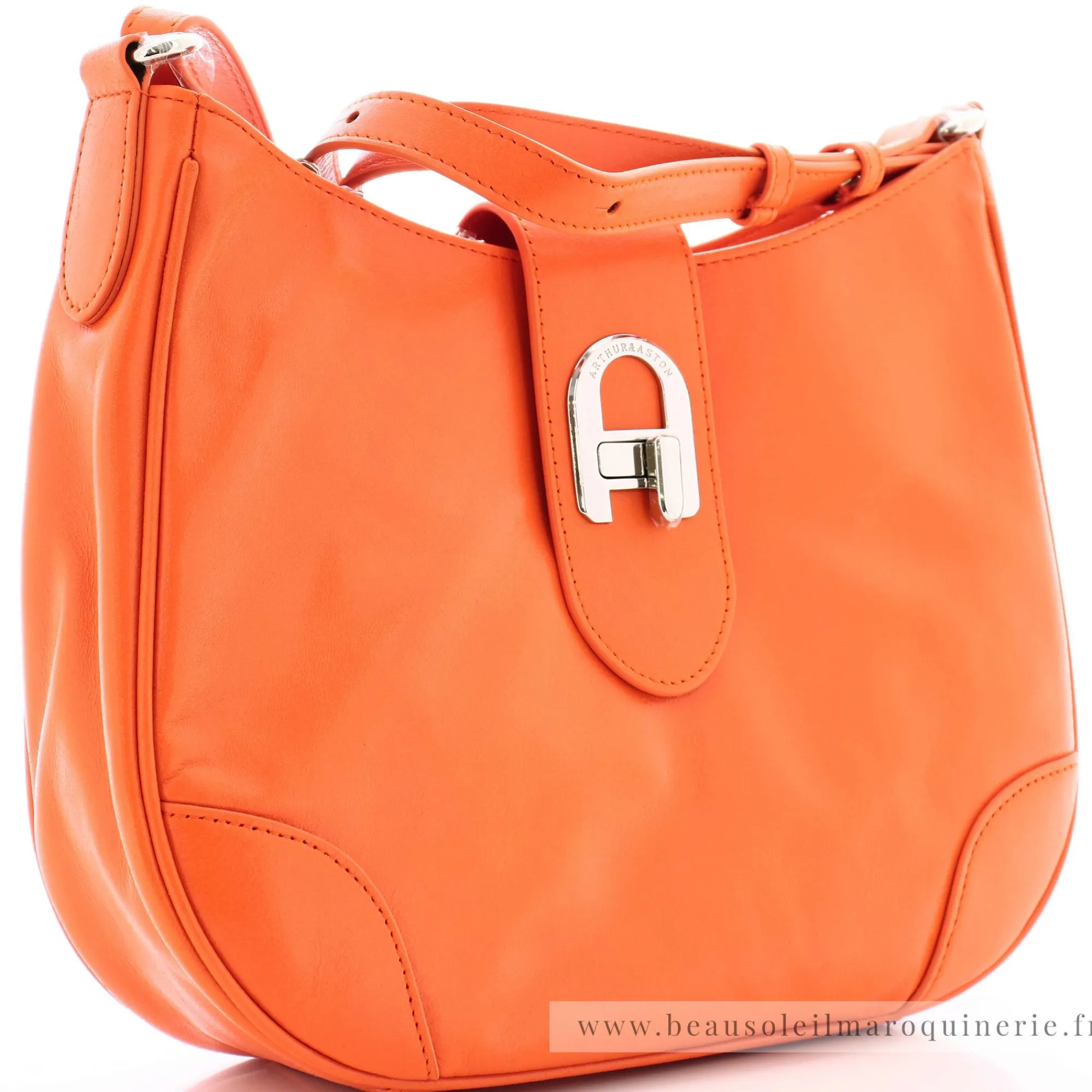 Arthur Aston Sacs Porté Épaule*Sac epaule hobo Kessy en cuir Orange