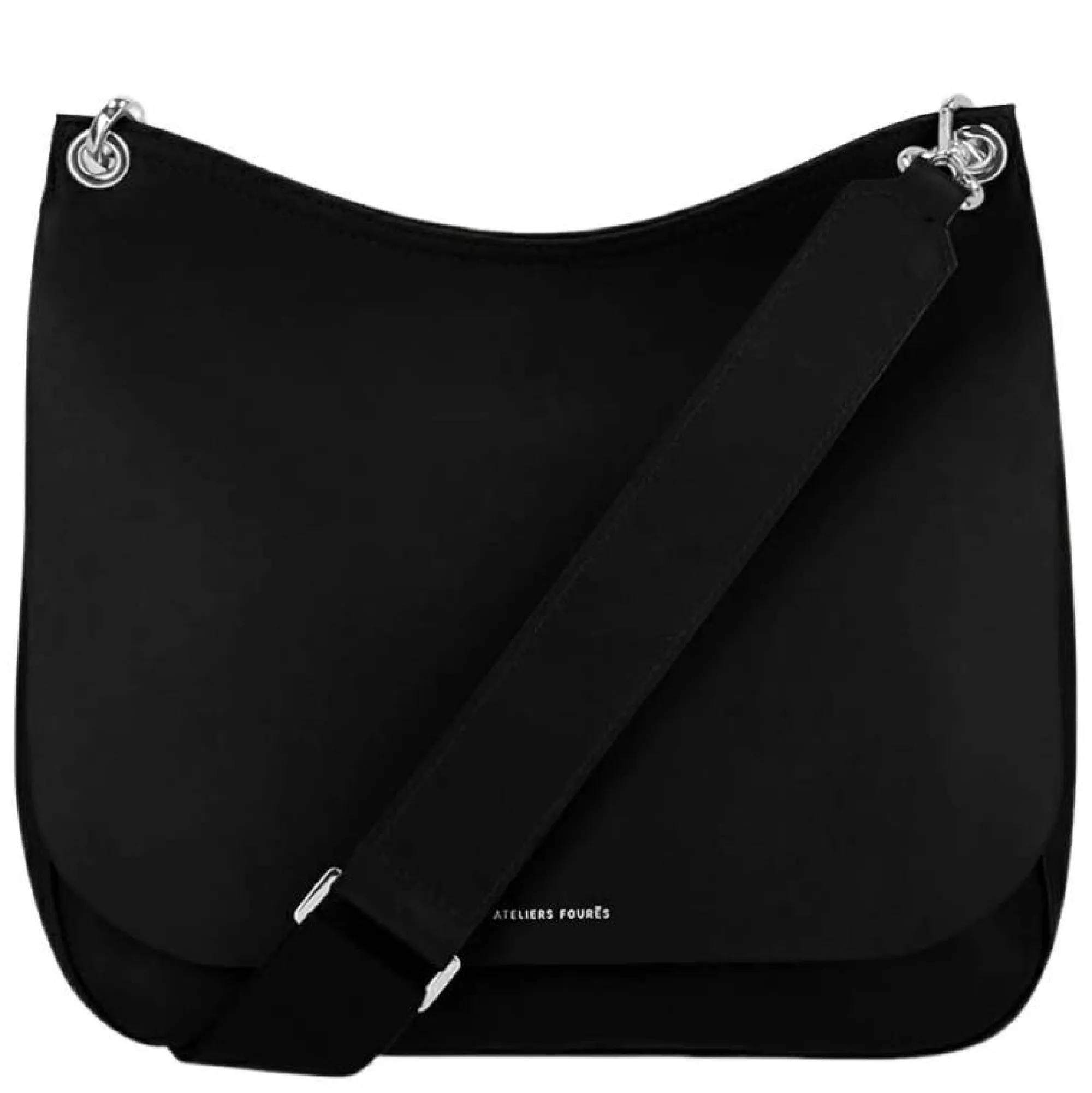 Les Ateliers Foures Sacs Bandoulière*Sac femme a rabat Aphrodite en cuir lisse Noir