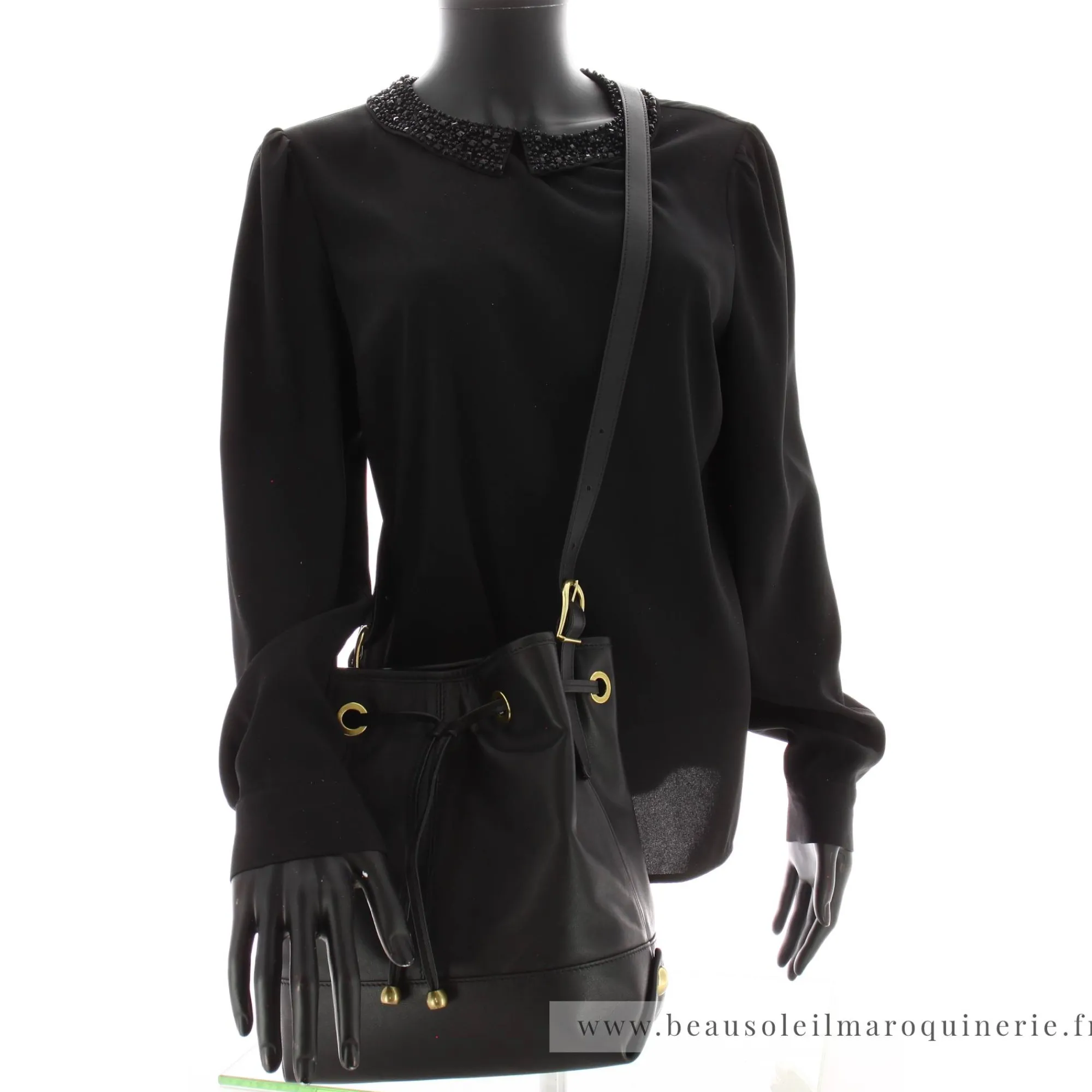 Gerard Darel Sacs Bandoulière*Sac icone Mini So en cuir lisse Noir