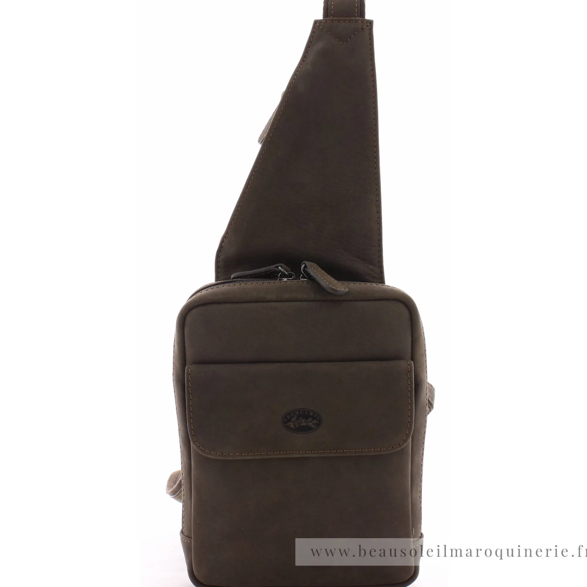 Francinel Sacoches Homme*Sac mono-bandouliere cuir gras Bilbao Marron
