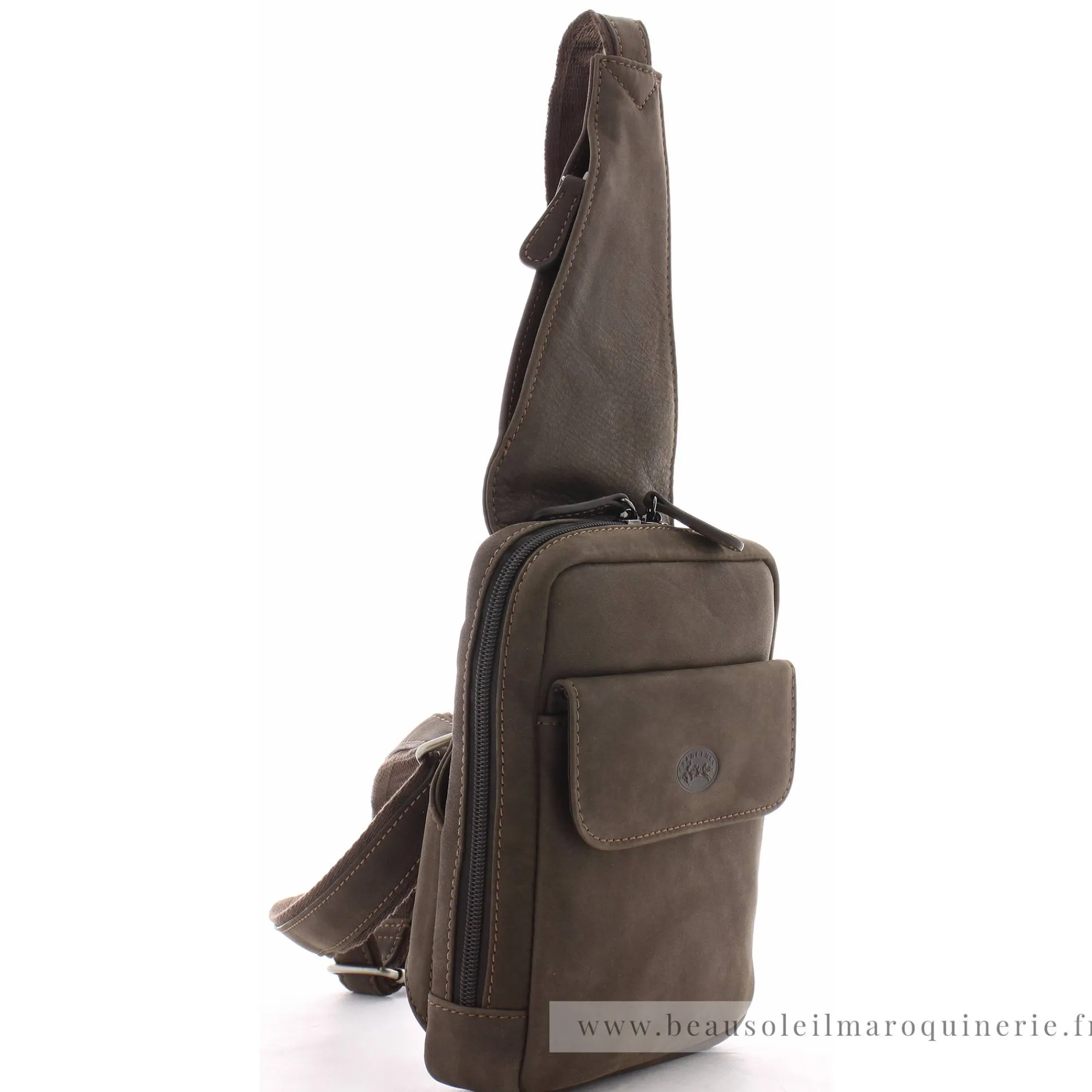 Francinel Sacoches Homme*Sac mono-bandouliere cuir gras Bilbao Marron