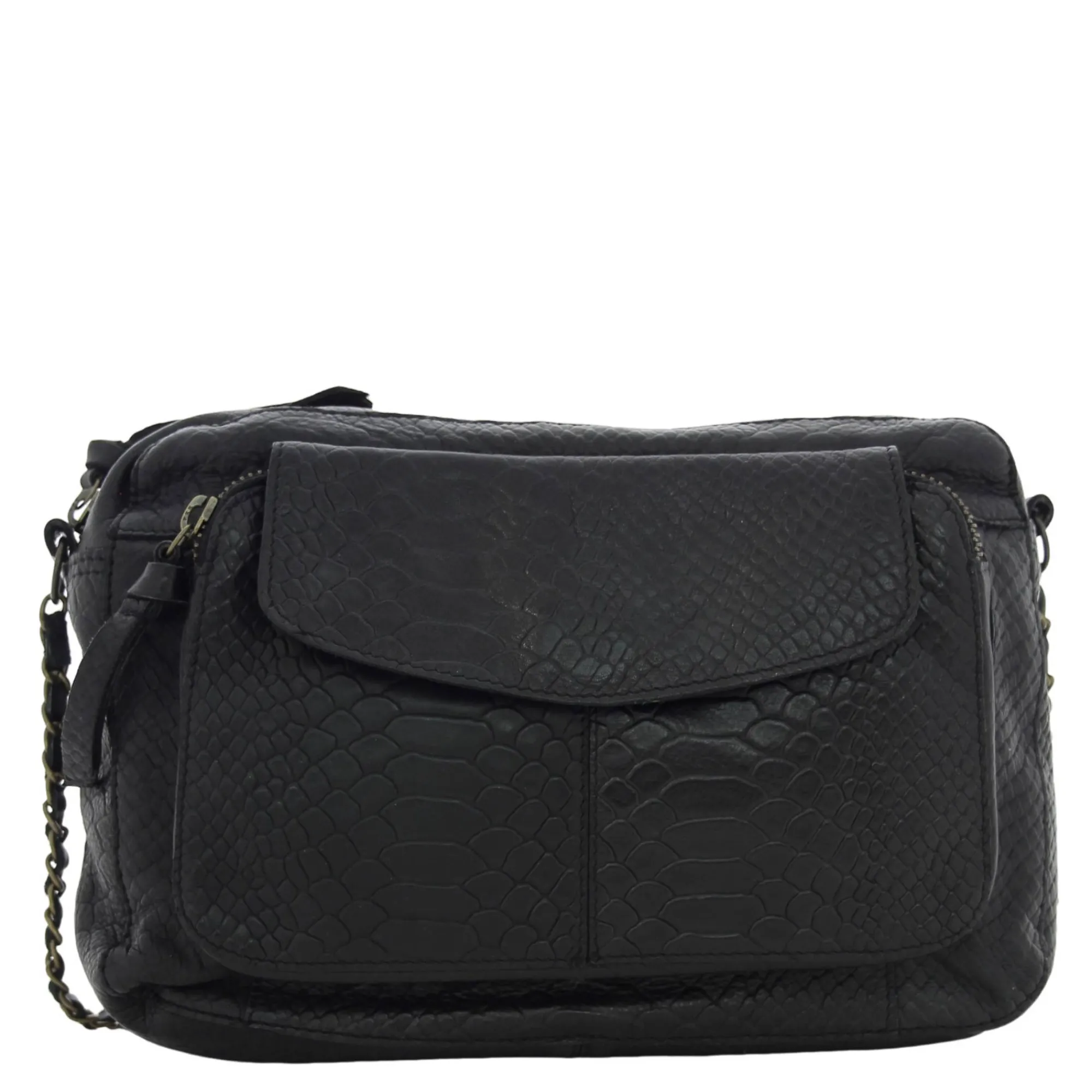 Pieces Sacs Bandoulière*Sac porte bandouliere facon serpent Noir