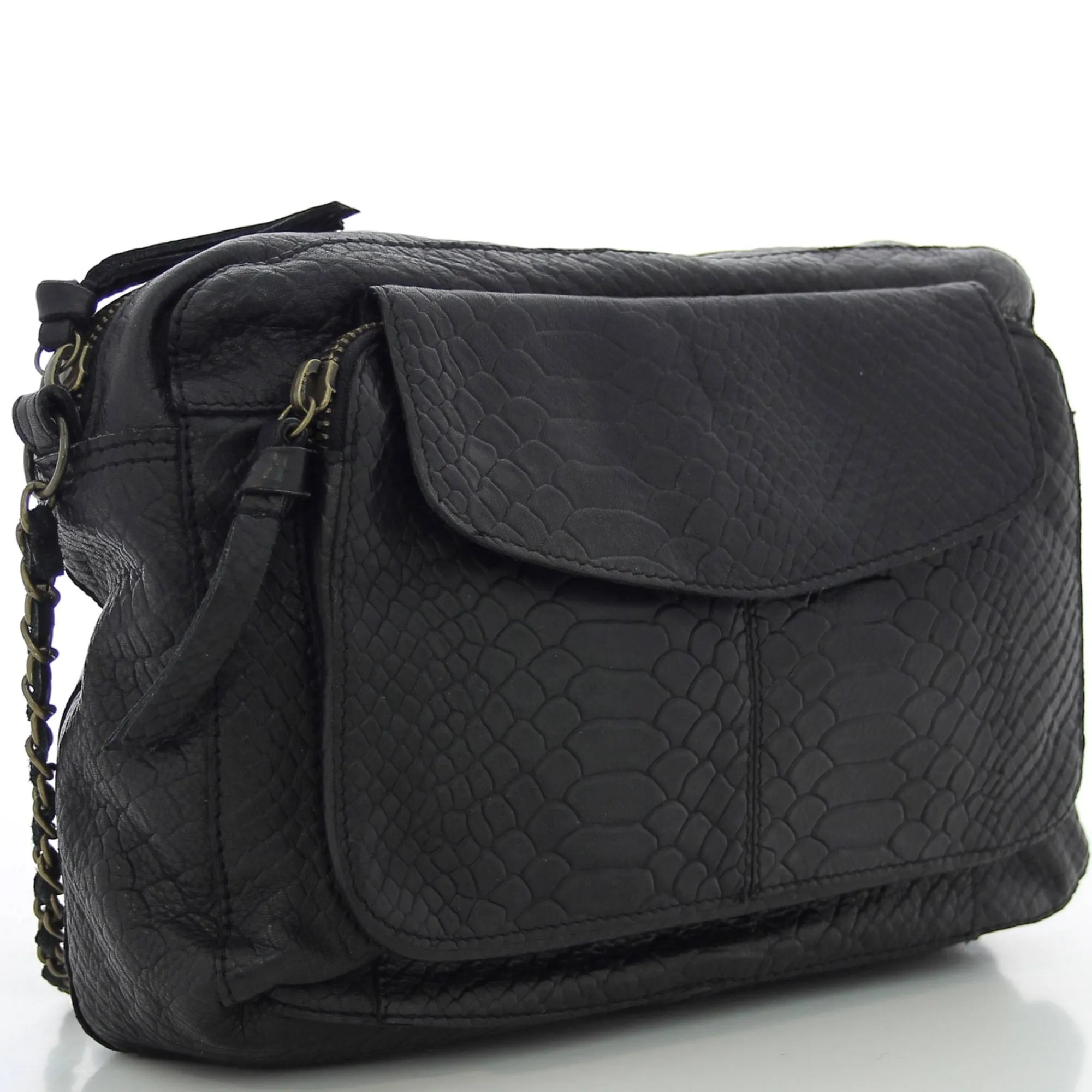 Pieces Sacs Bandoulière*Sac porte bandouliere facon serpent Noir