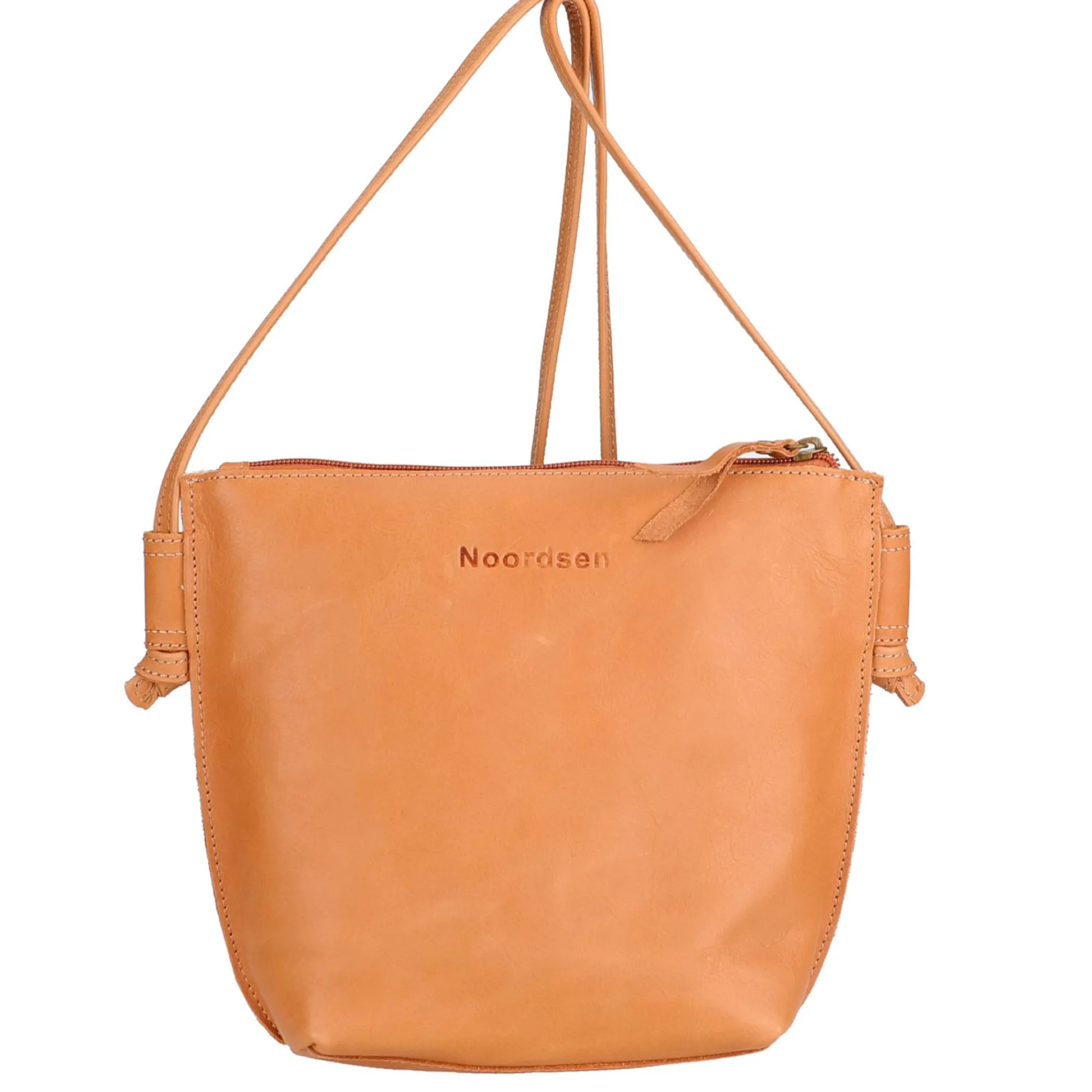 Noordsen Sacs Bandoulière*Sac porte bandouliere zippe en cuir Cognac