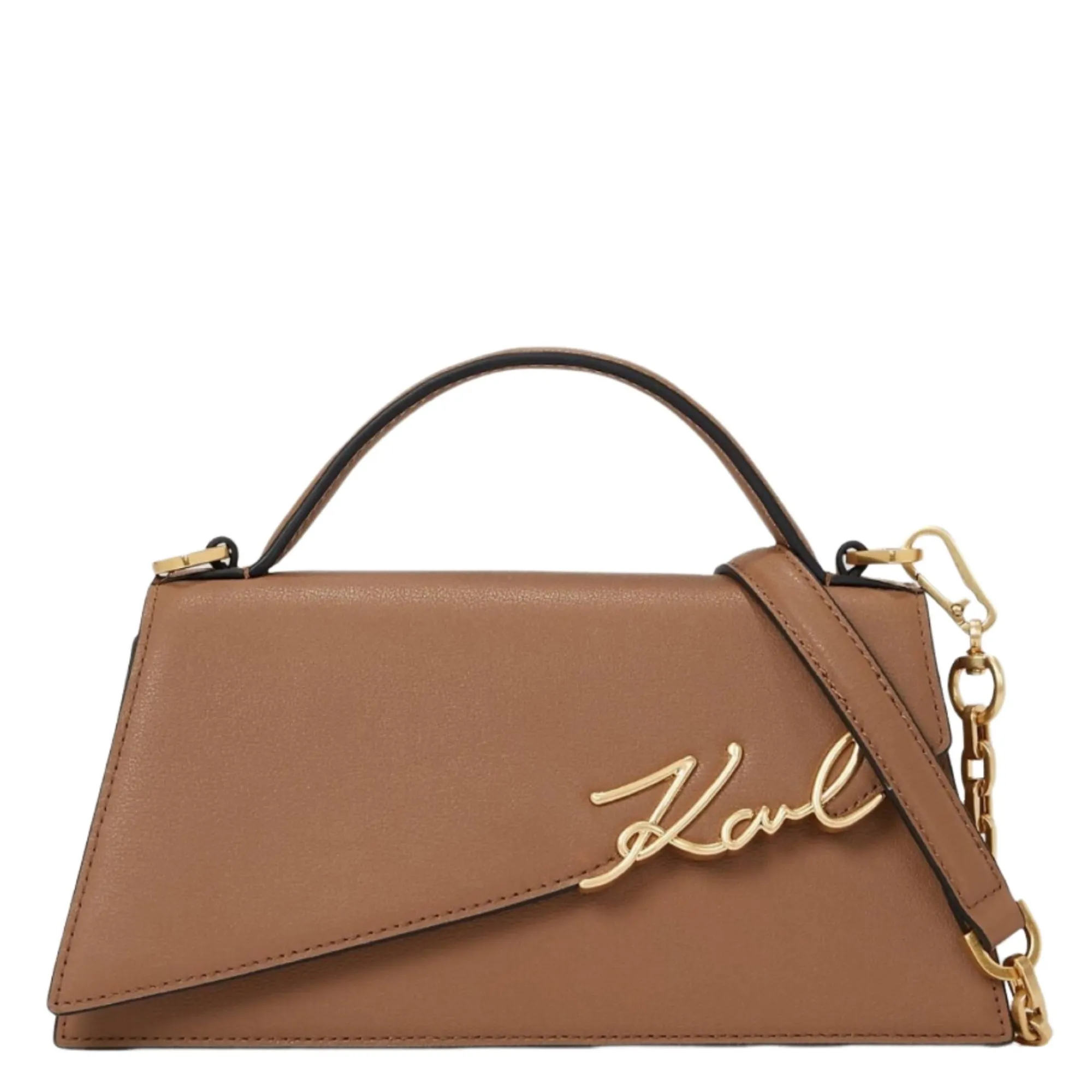 Karl Lagerfeld Sacs Porté Épaule*Sac porte epaule K Signature en cuir Terre