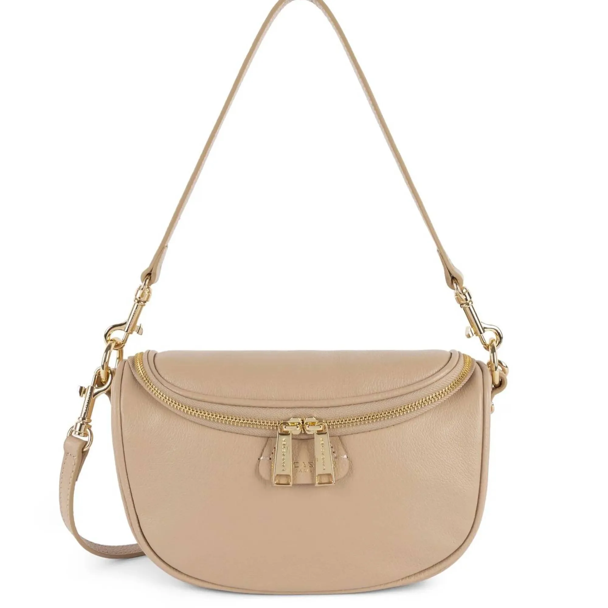 Lancaster Sacs Bandoulière*Sac porte epaule Vanity Dune zippe Beige foncé