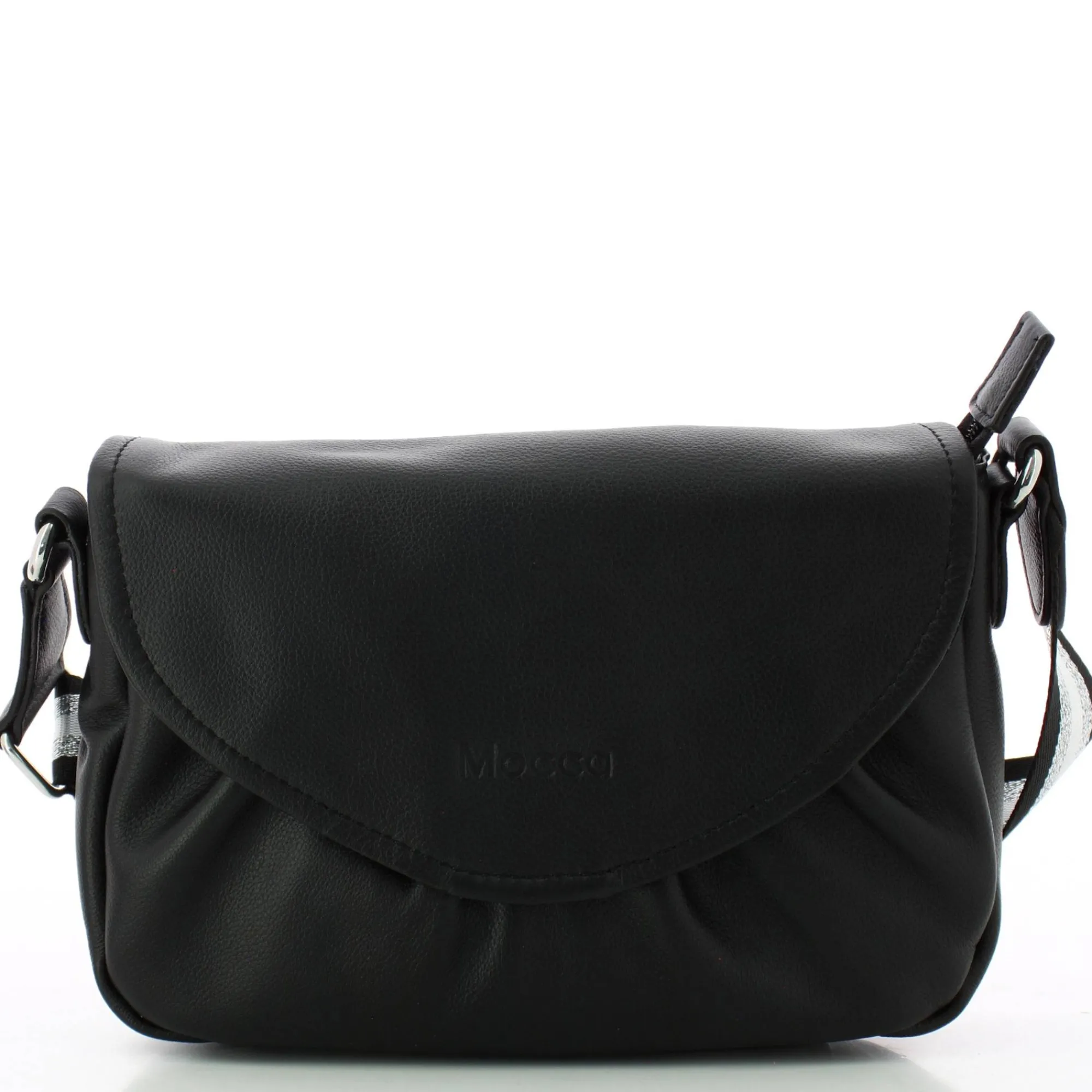 Mocca Sacs Bandoulière*Sac porte travers a rabat Bella en cuir Noir
