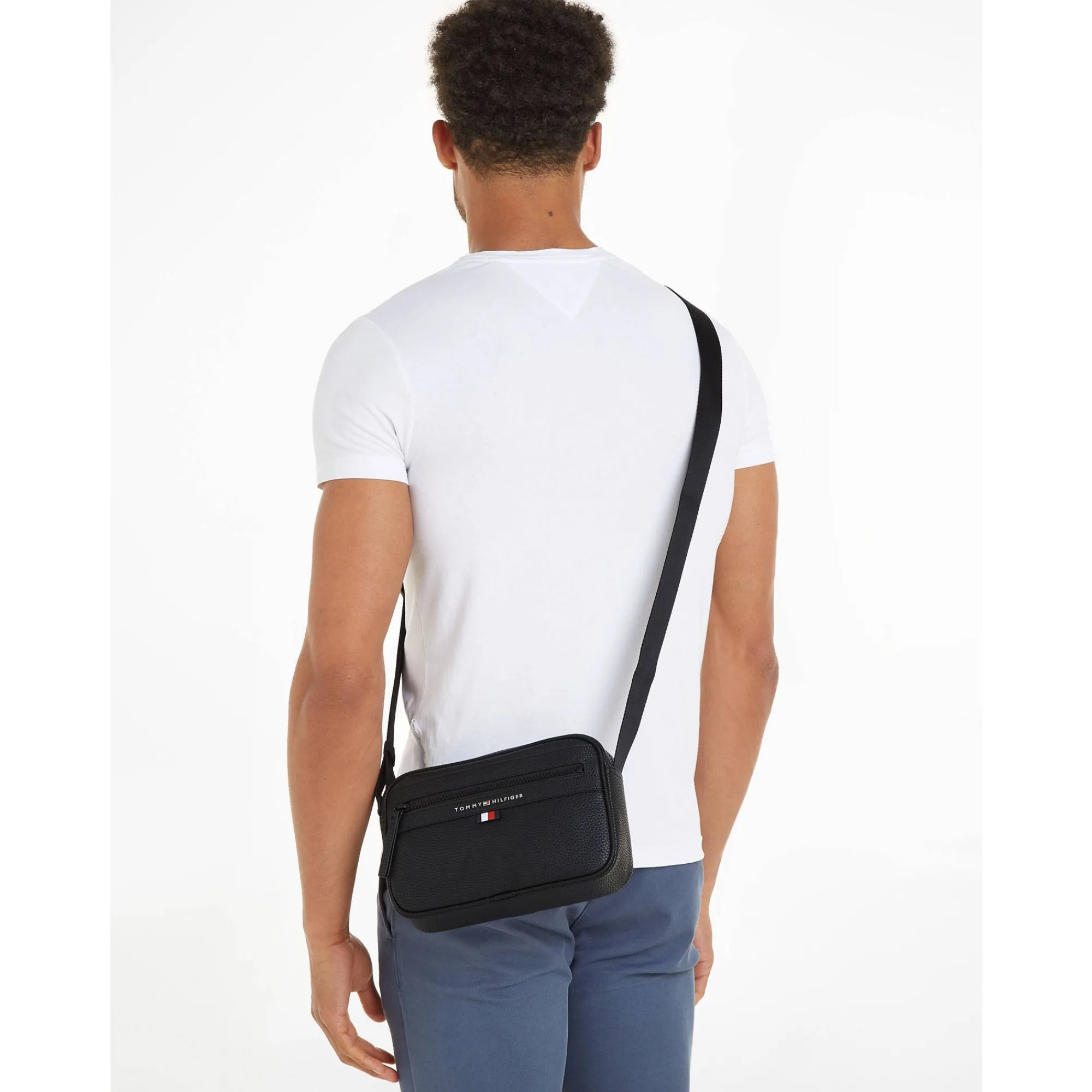 Tommy Hilfiger Petites Sacoches Homme*Sac reporter Essential effet graine Noir