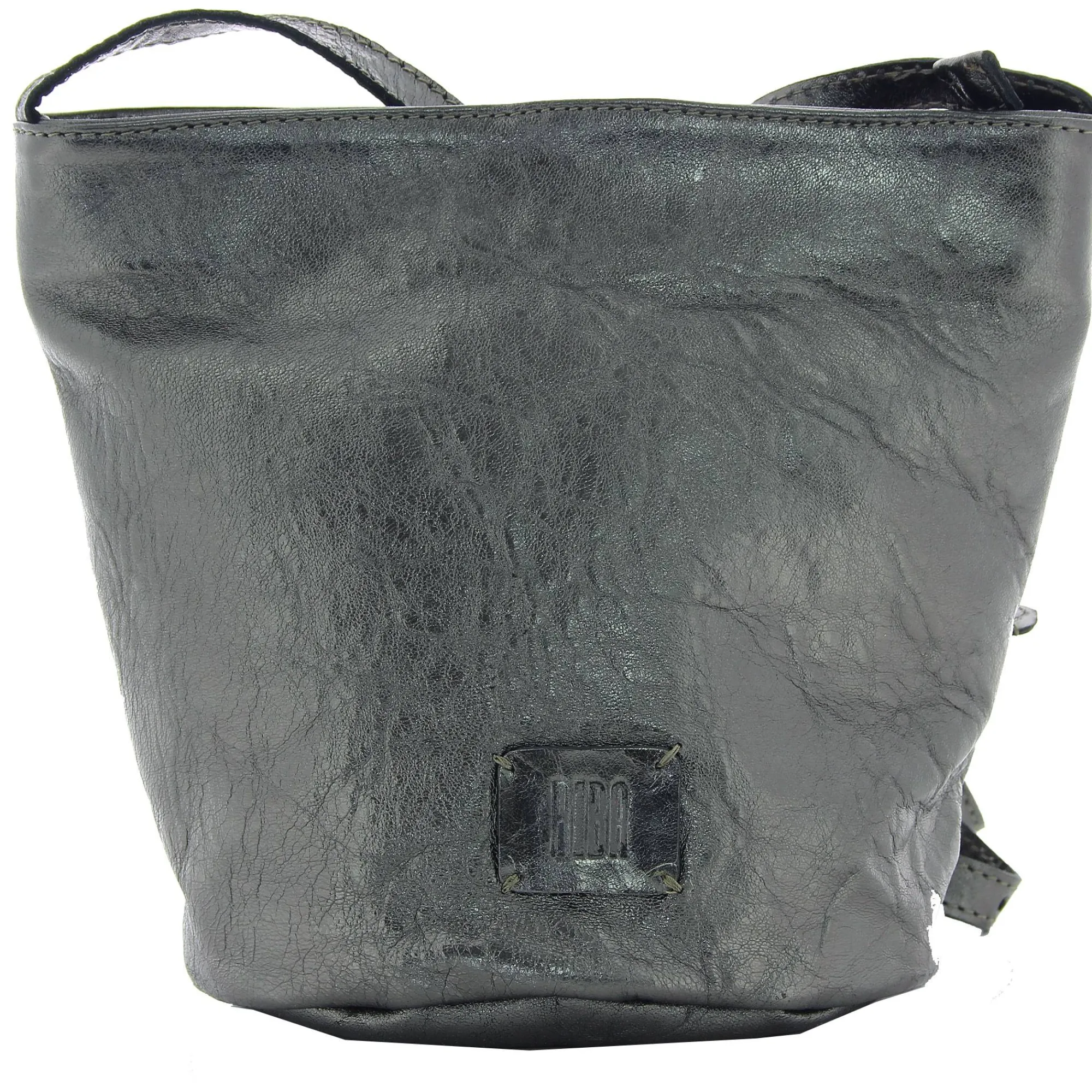 Biba Sacs Bandoulière*Sac seau Chester Smog cuir metallise