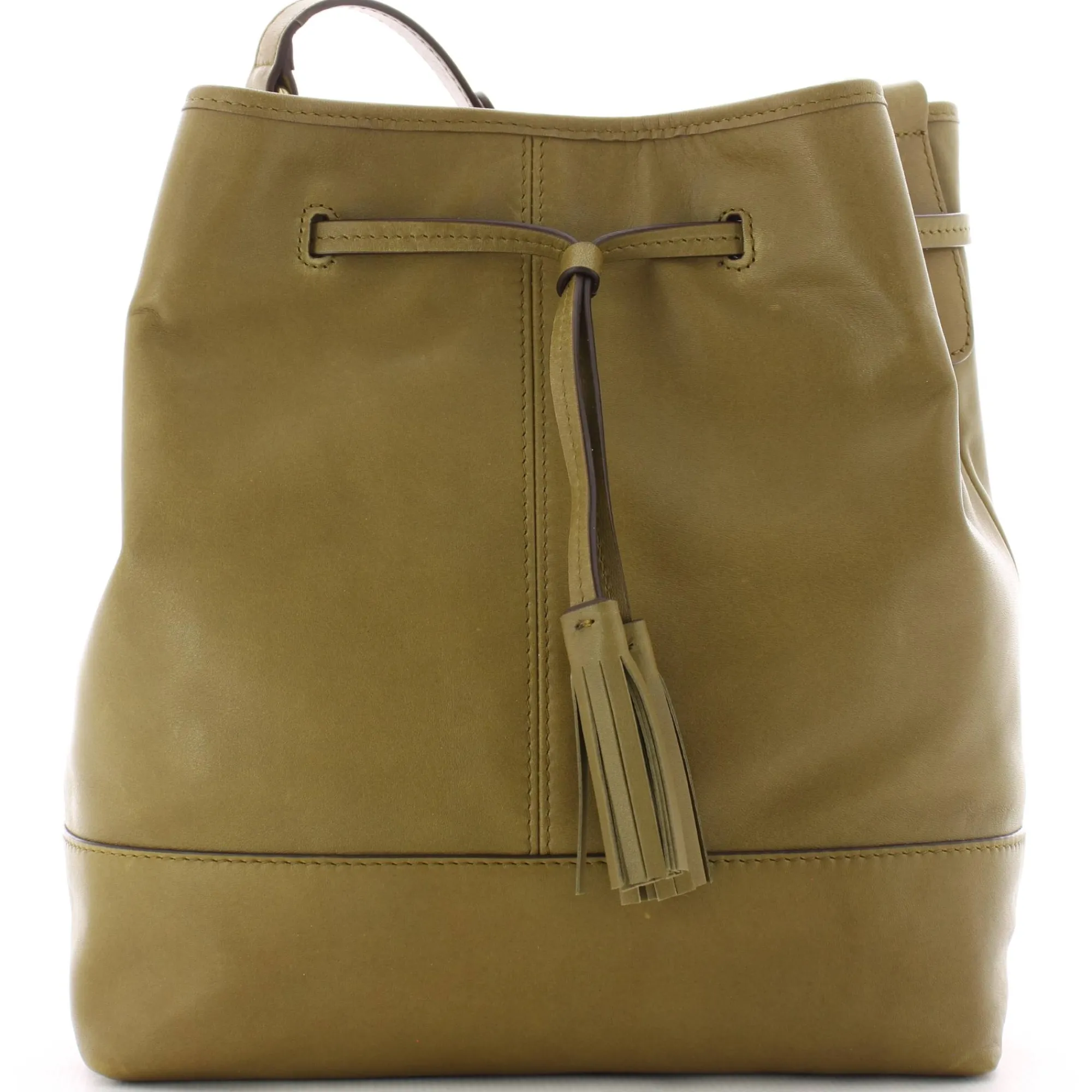 Gerard Darel Sacs Bandoulière*Sac seau Jane Icones cuir lisse Verveine