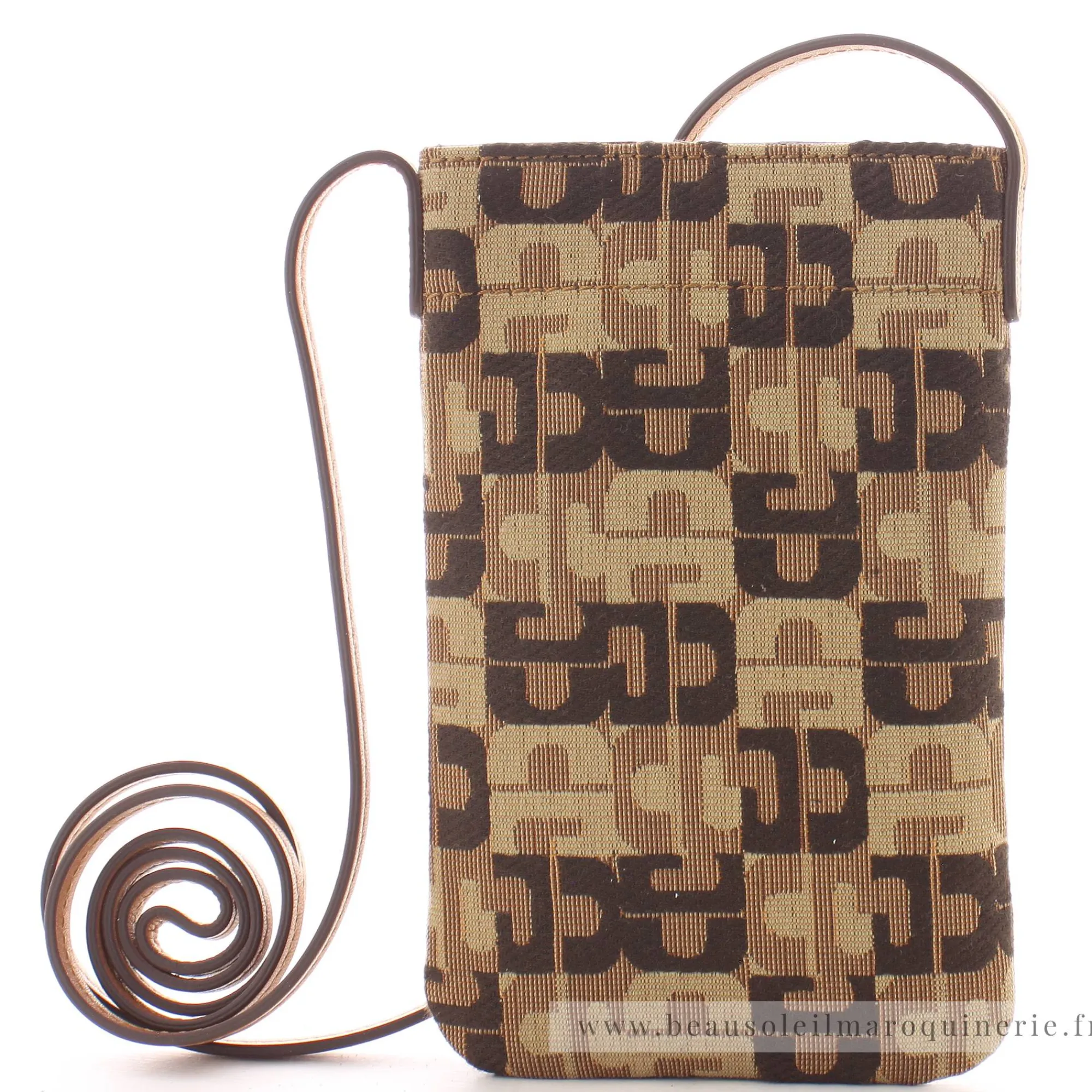 Gerard Darel Etuis Smartphone*Sac telephone Ladyphone motif jacquard Camel