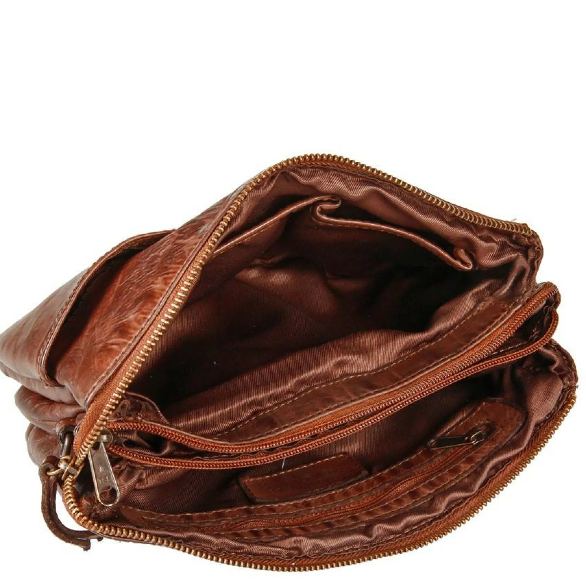Gianni Conti Sacs Bandoulière*Sac travers en cuir a multiples rangements Cognac
