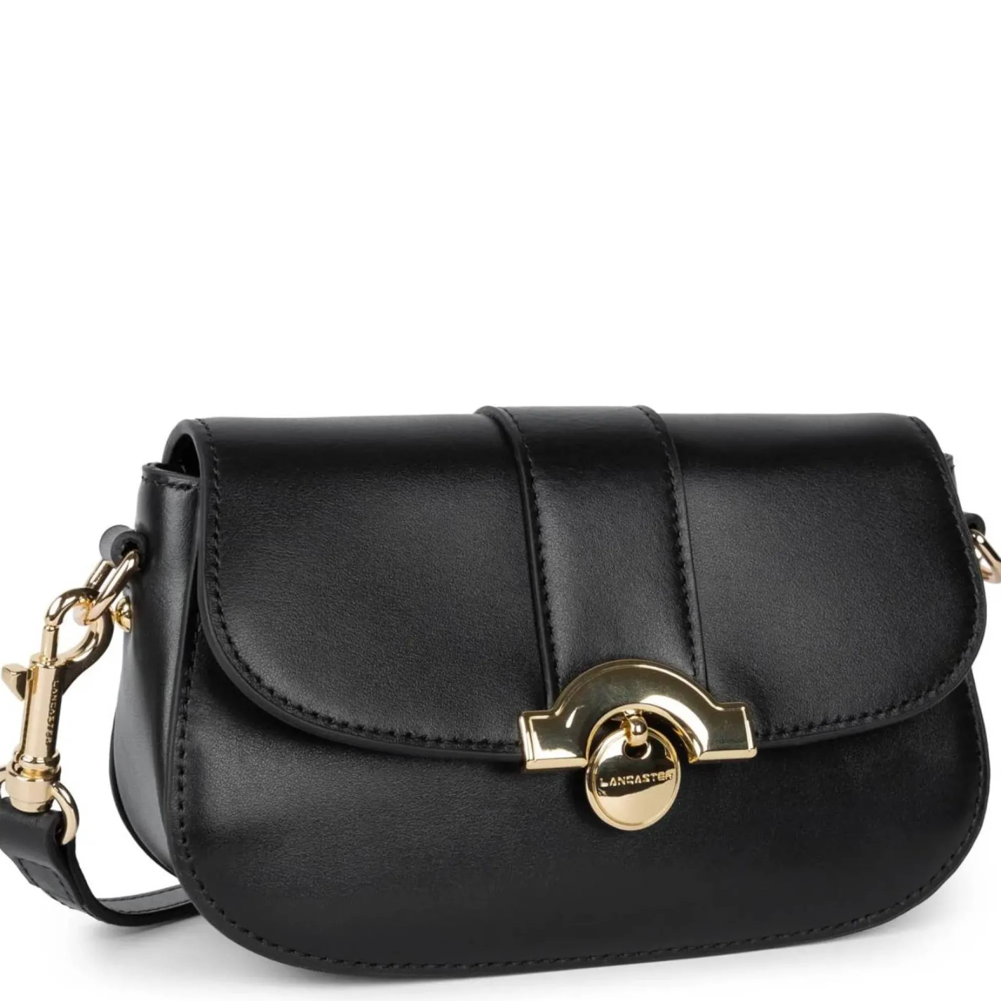 Lancaster Sacs Porté Épaule | Sacs Bandoulière*Sac trotteur a rabat fermoir Paris Medaille Noir
