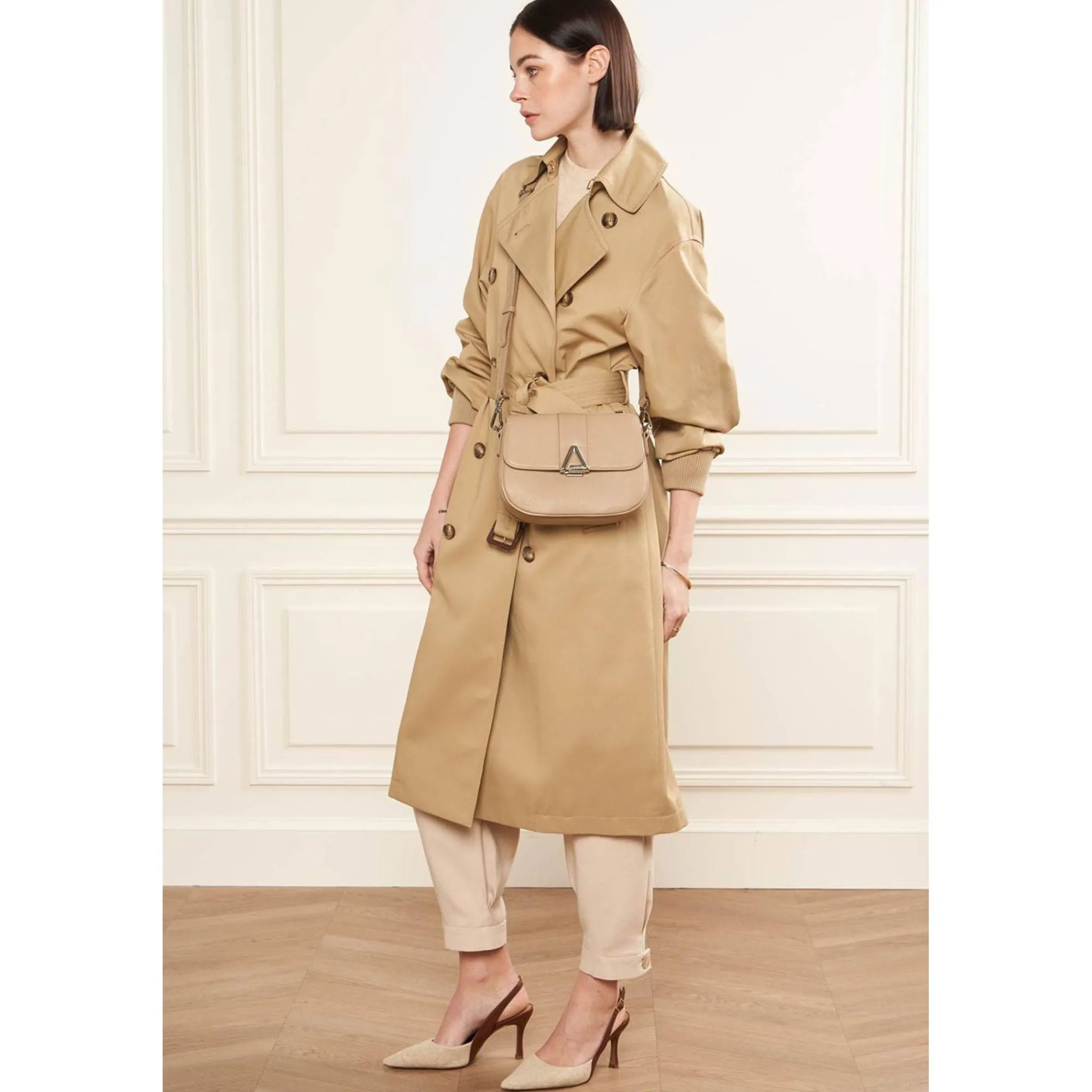 Lancaster Sacs Bandoulière*Sac trotteur a rabat L.A. Alfa Beige foncé
