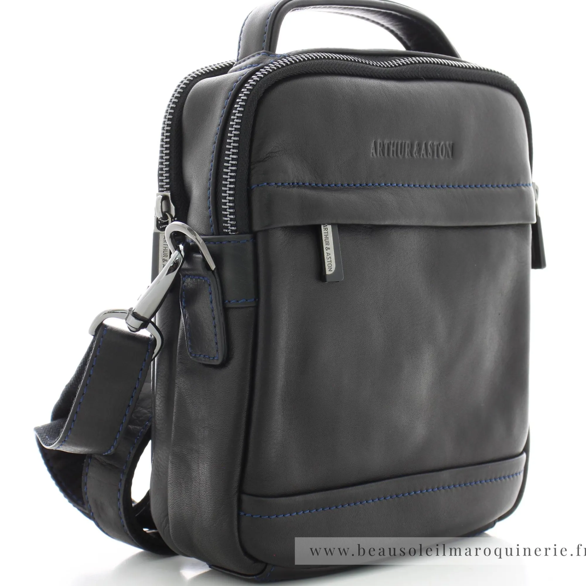 Arthur Aston Sacoches Homme*Sacoche en cuir 2 compartiments Jasper