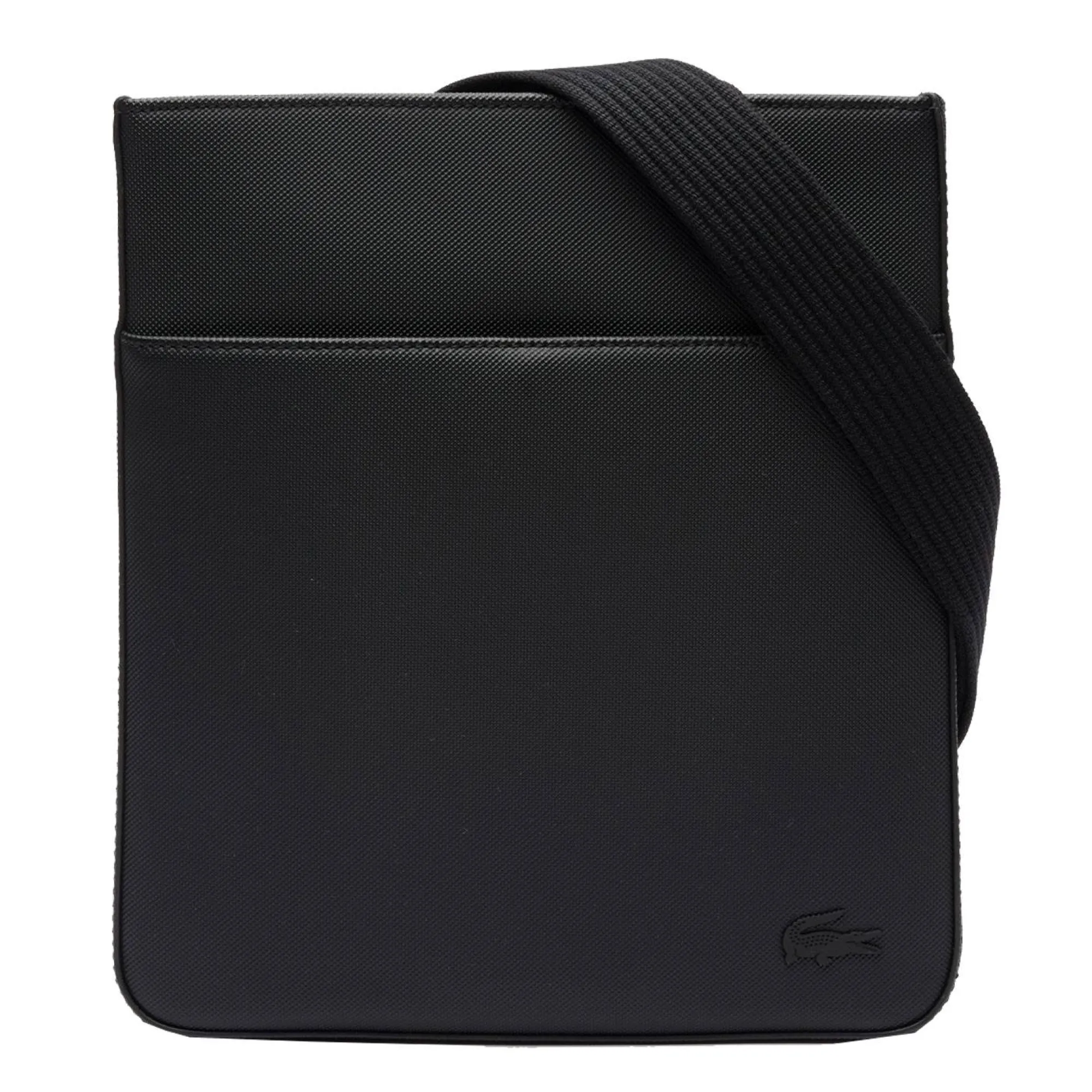 Lacoste Sacoches Homme*Sacoche plate Men's Classic effet petit pique Noir
